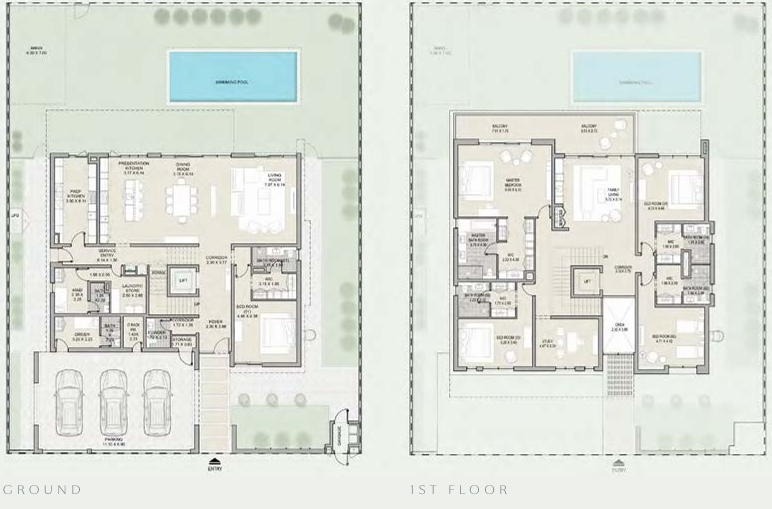 Five Bedroom Villa Type A floor plan